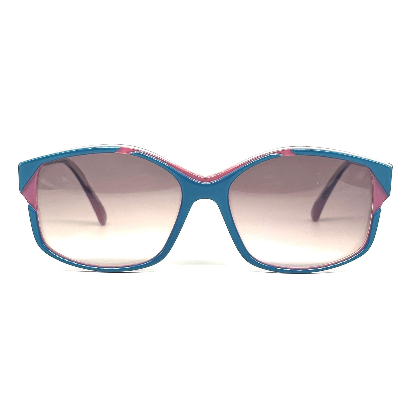 Lanvin Paris SL 606 B58 cobalt blue and purple futuristic design sunglasses vintage from 80s Made in France