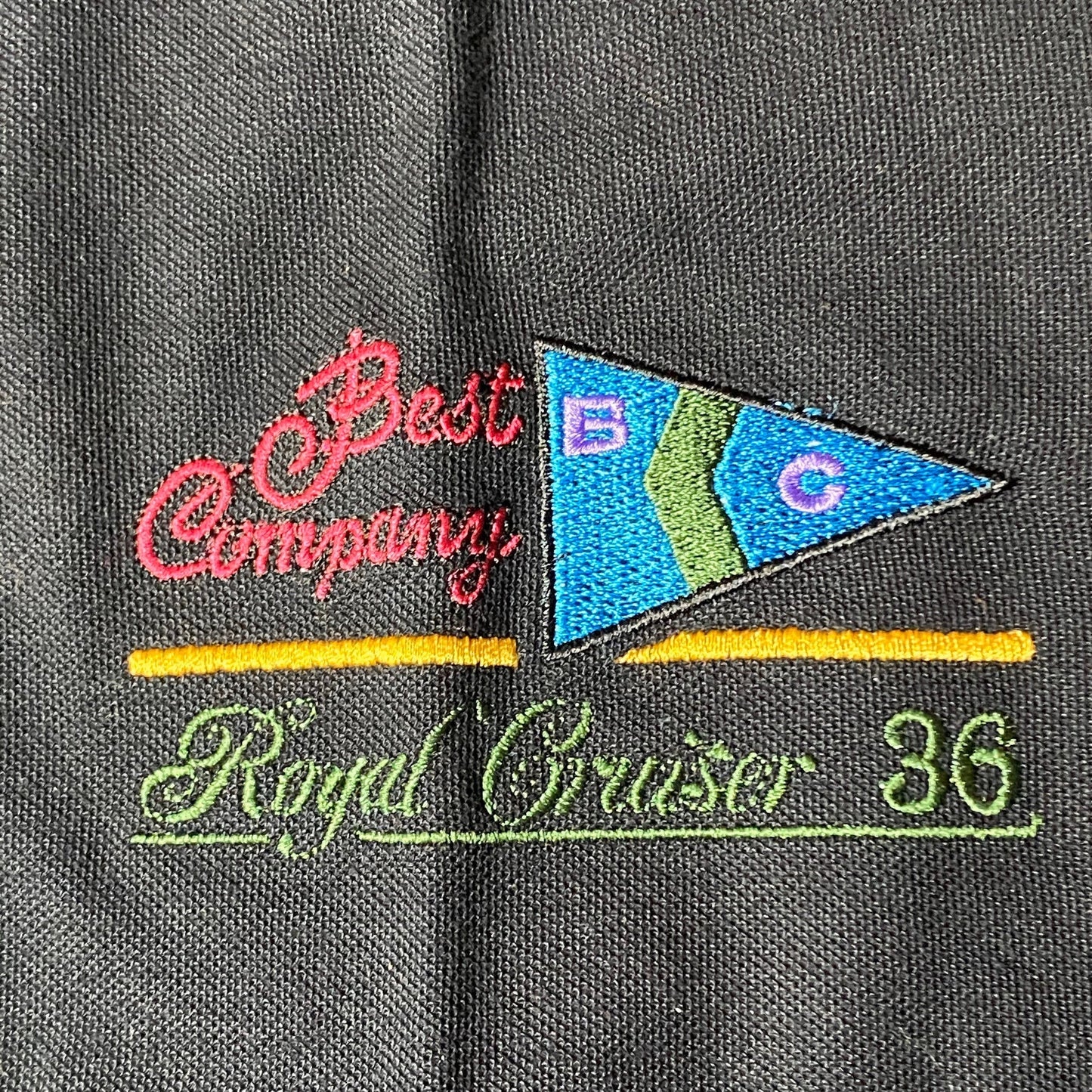 Best Company 80s Royal Cruiser 36 embroidered Black or White polo shirt new with tags, sizes available