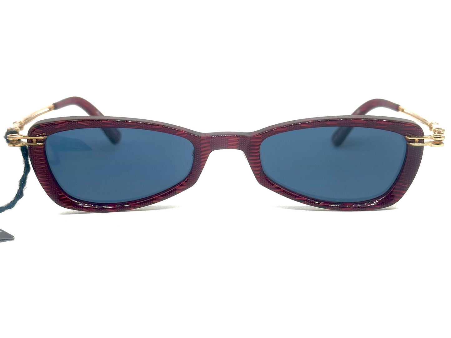 Robert Rudger burgundy gold steampunk sunglasses made in Austria, rare 90s NOS