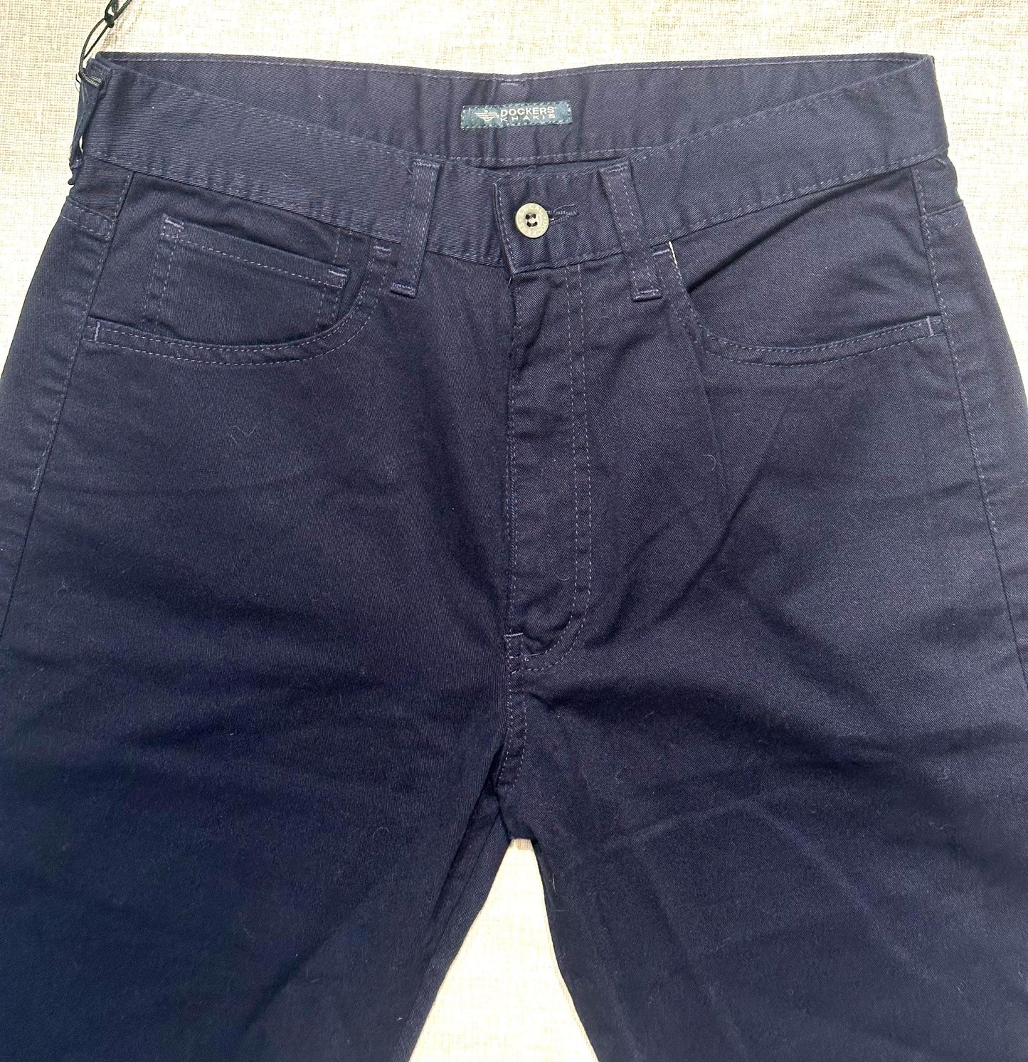 Dockers Khakis Chinos Vintage Trousers Navy/ Beige Cotton Lightweight Pants BNWT 90s