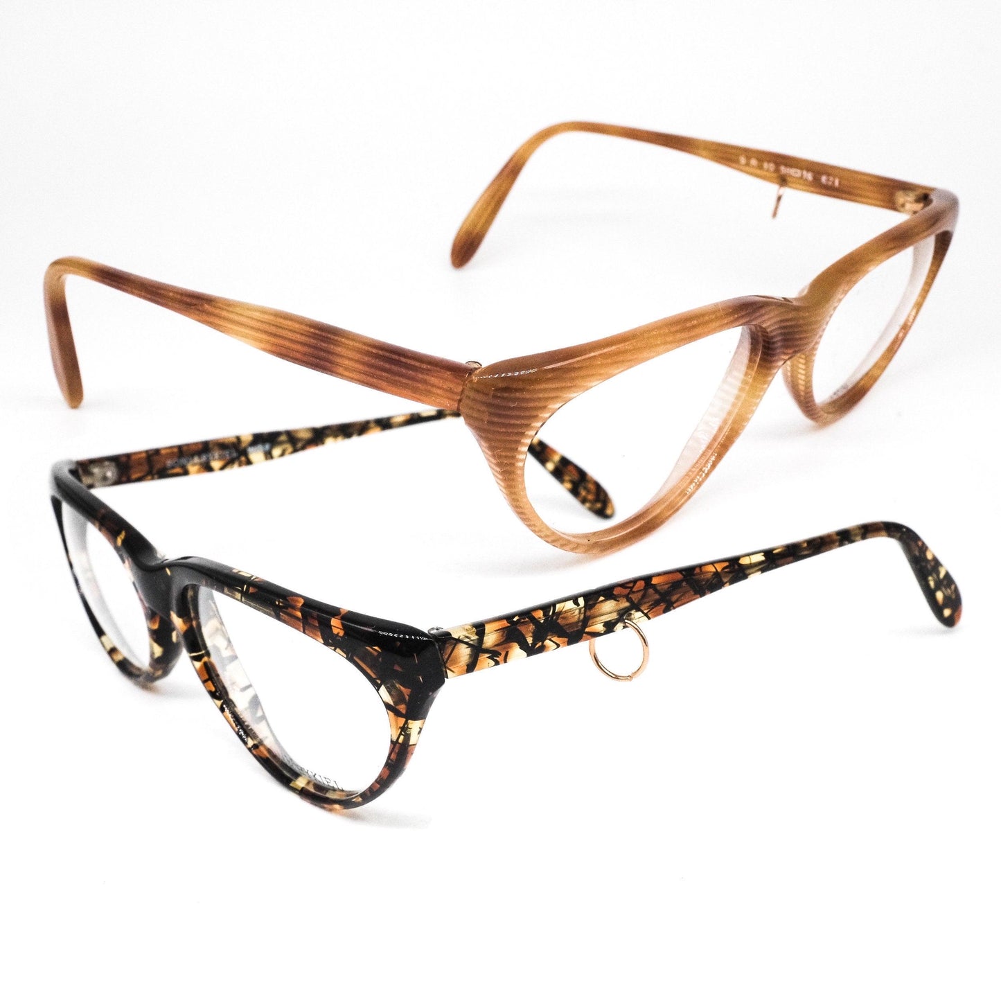 Sonia Rykiel SR-10 cool alt cateye eyeglasses w ring pierced temple detail, 4 colors available