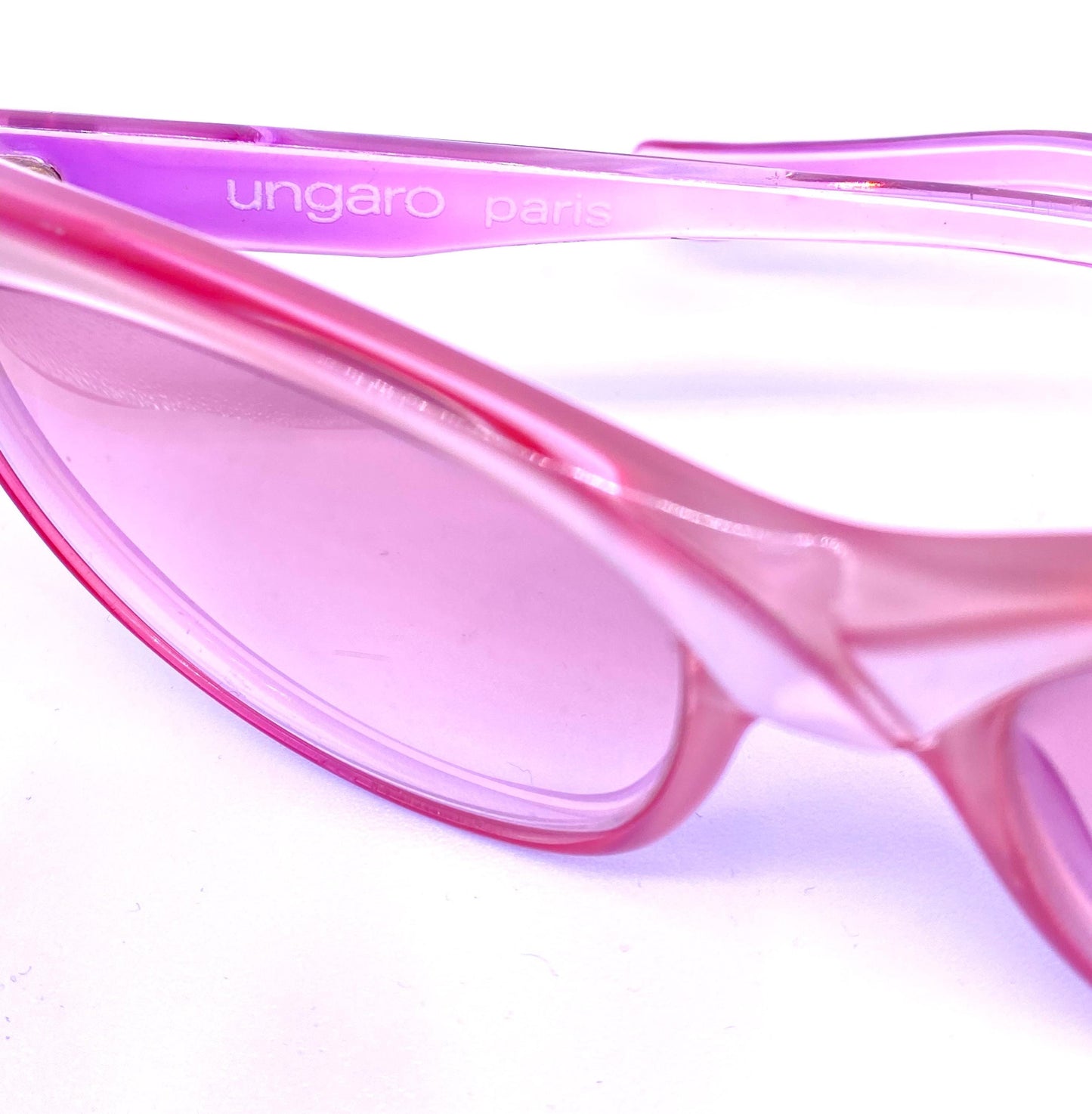 Ungaro Paris gorgeous rose/ pearl cateye sunglasses made in France, 1980s NOS