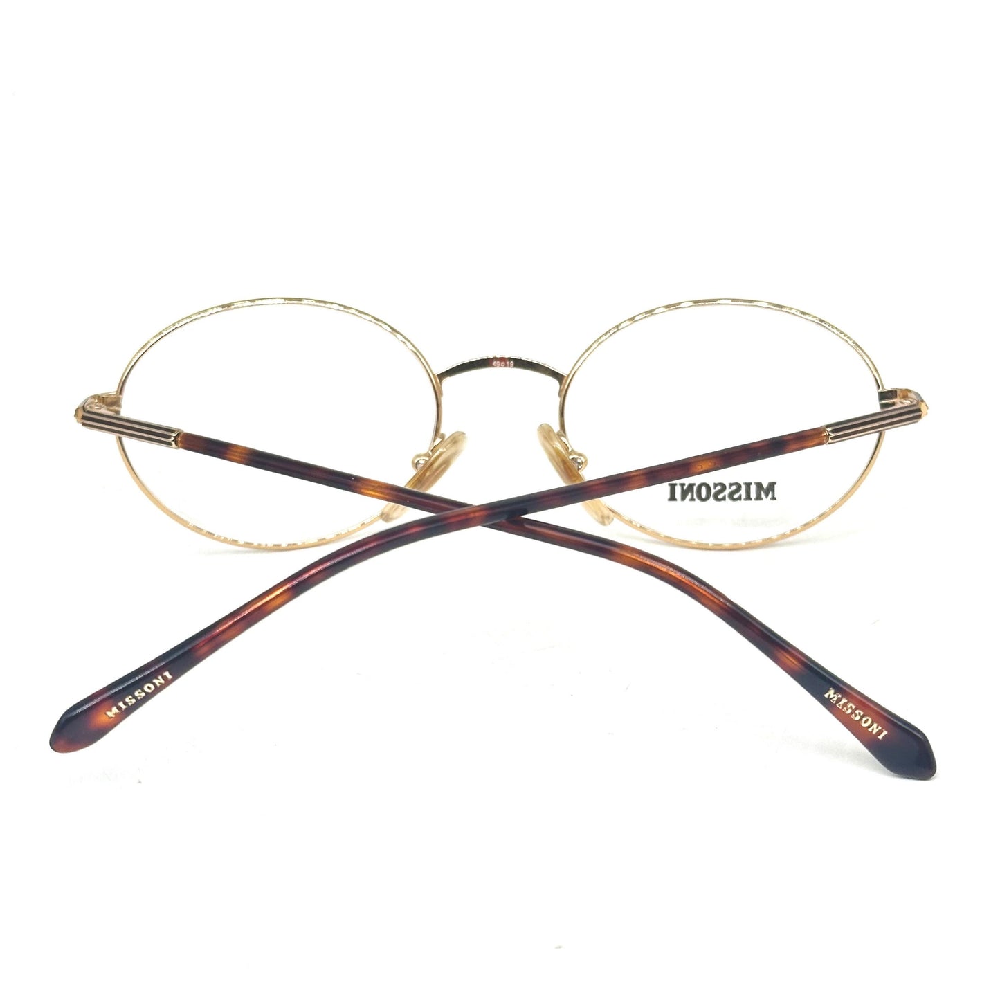 Missoni M388 gold and brown tortoise with stripe details on sides