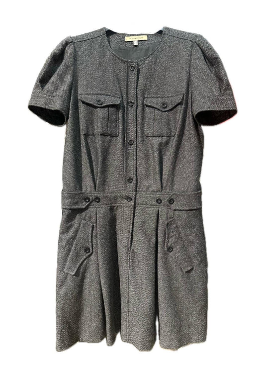 See by Chloè wool dark grey tweed mini dress made Italy sz-42 M