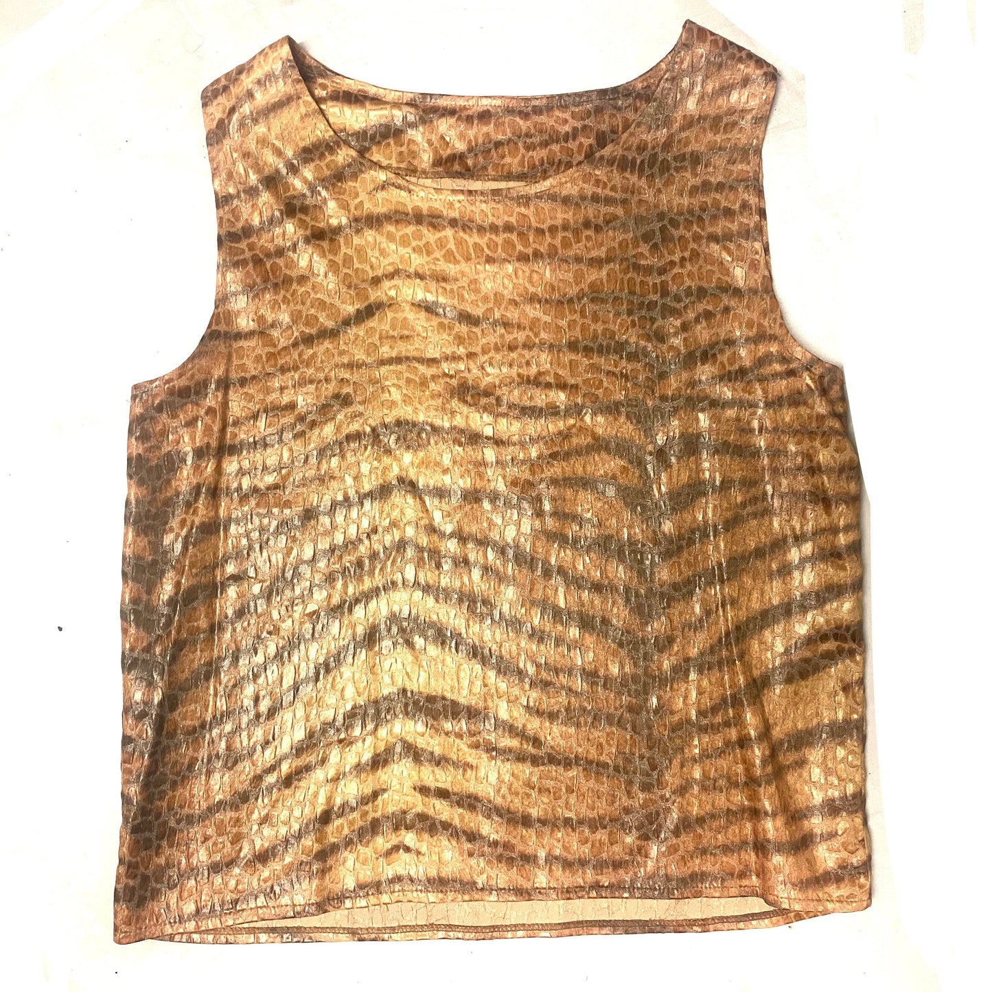 SuperBig Paris animalier tiger+alligator texture blazer+tanktop set