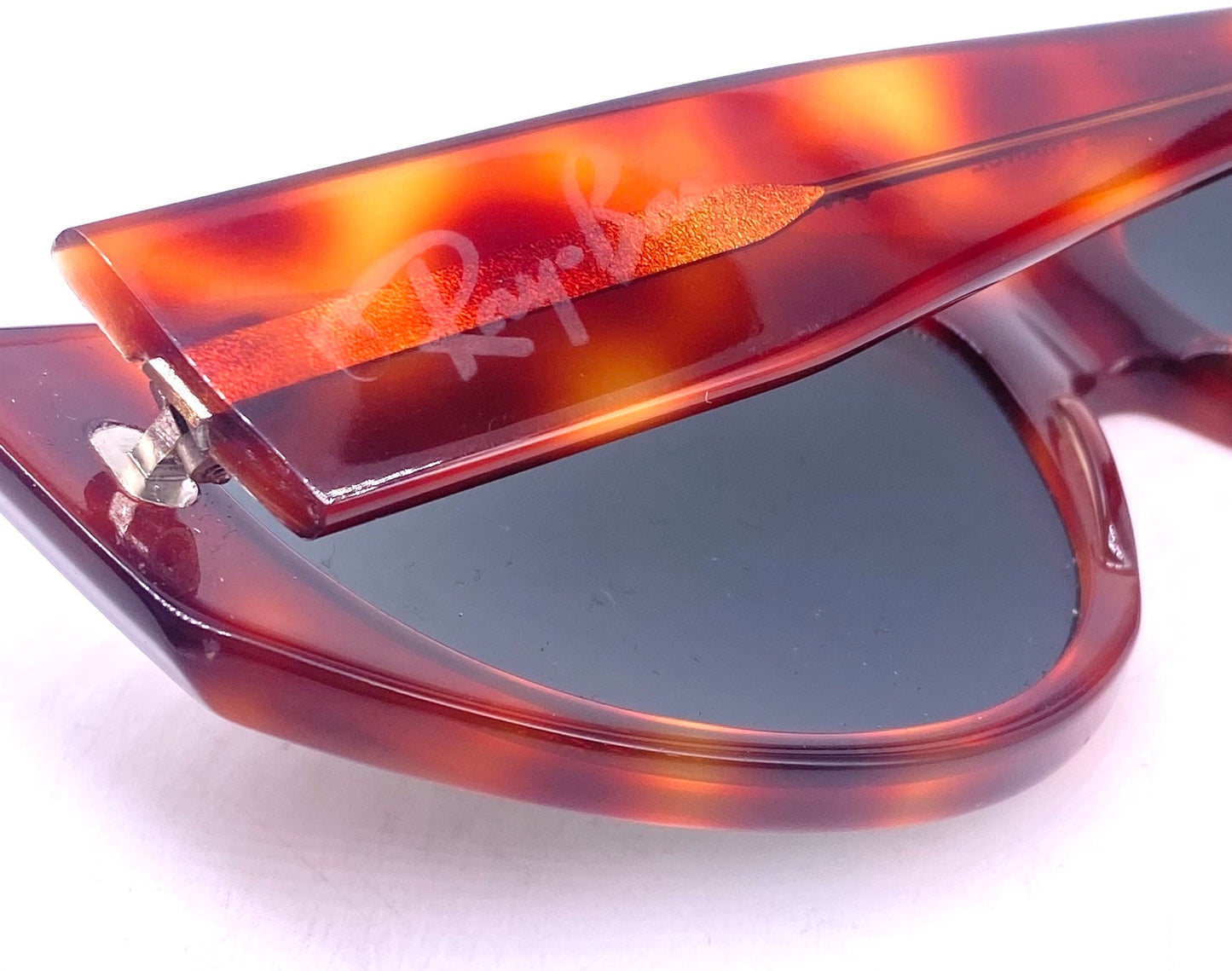 Rayban B&L Onyx tortoise thick cateye sunglasses Made in France, 80s NOS