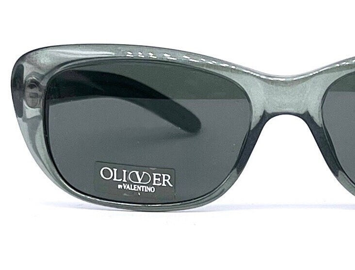 Oliver by Valentino metallized green cateye sunglasses made in Italy, 90s NOS
