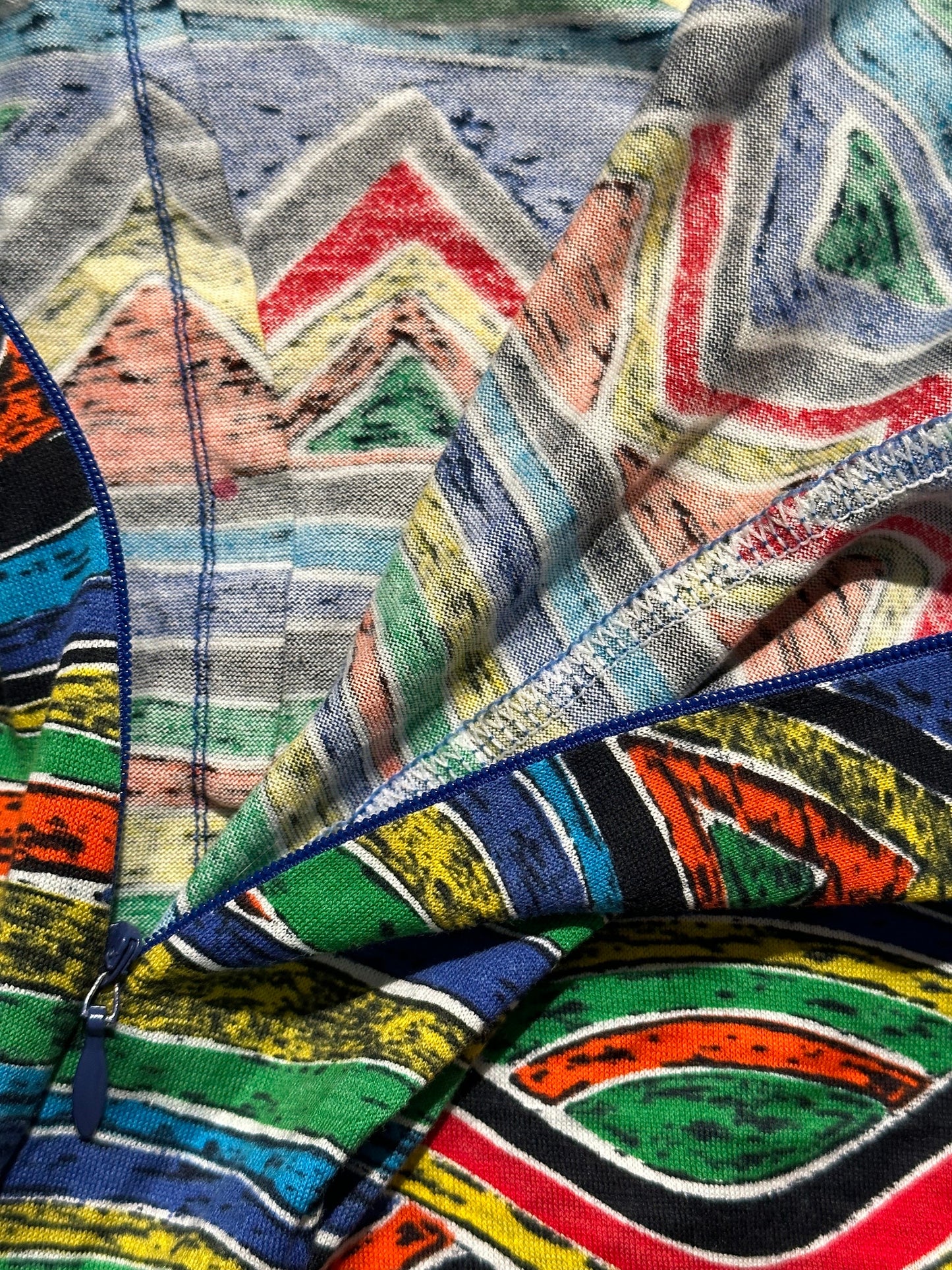 Missoni Mare iconic colorful abstract print cross straps tanktop, sz 42 M