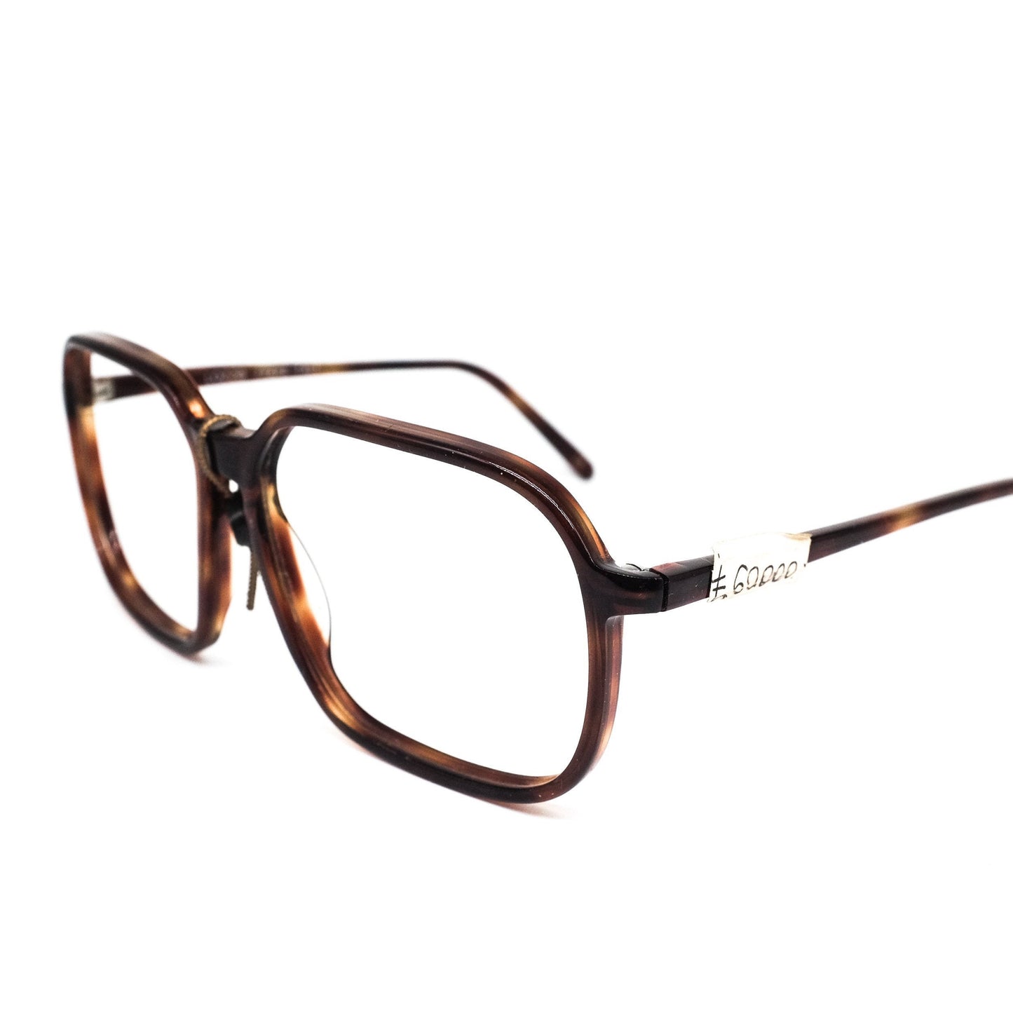Lozza Zilo large square eyeglasses in brown tortoise acetate  1970’s  NOS Italy