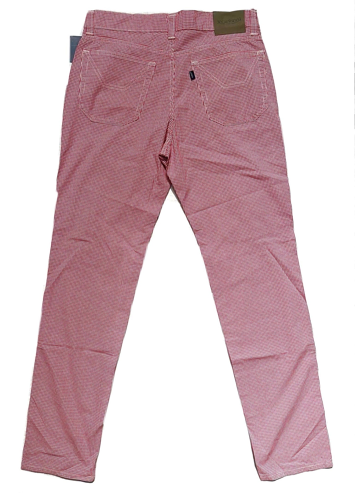 Jackerson checkered chinos white and red light cotton pant BNWT Y2k