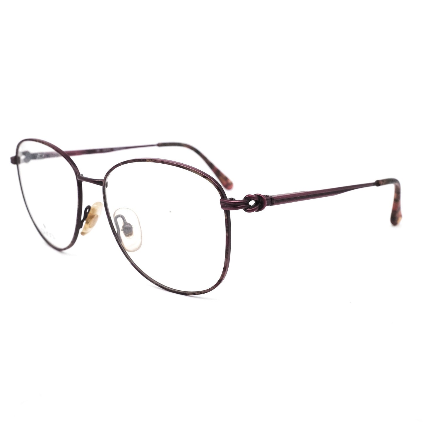 Gucci gg2299 dark purple metallic round square eyeglasses frames, 90s NOS made in Italy
