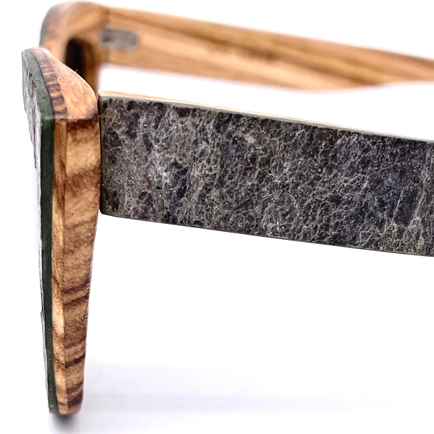 Artisanal Real Wood&Stone layered handmade sunglasses, brand new sampling piece.