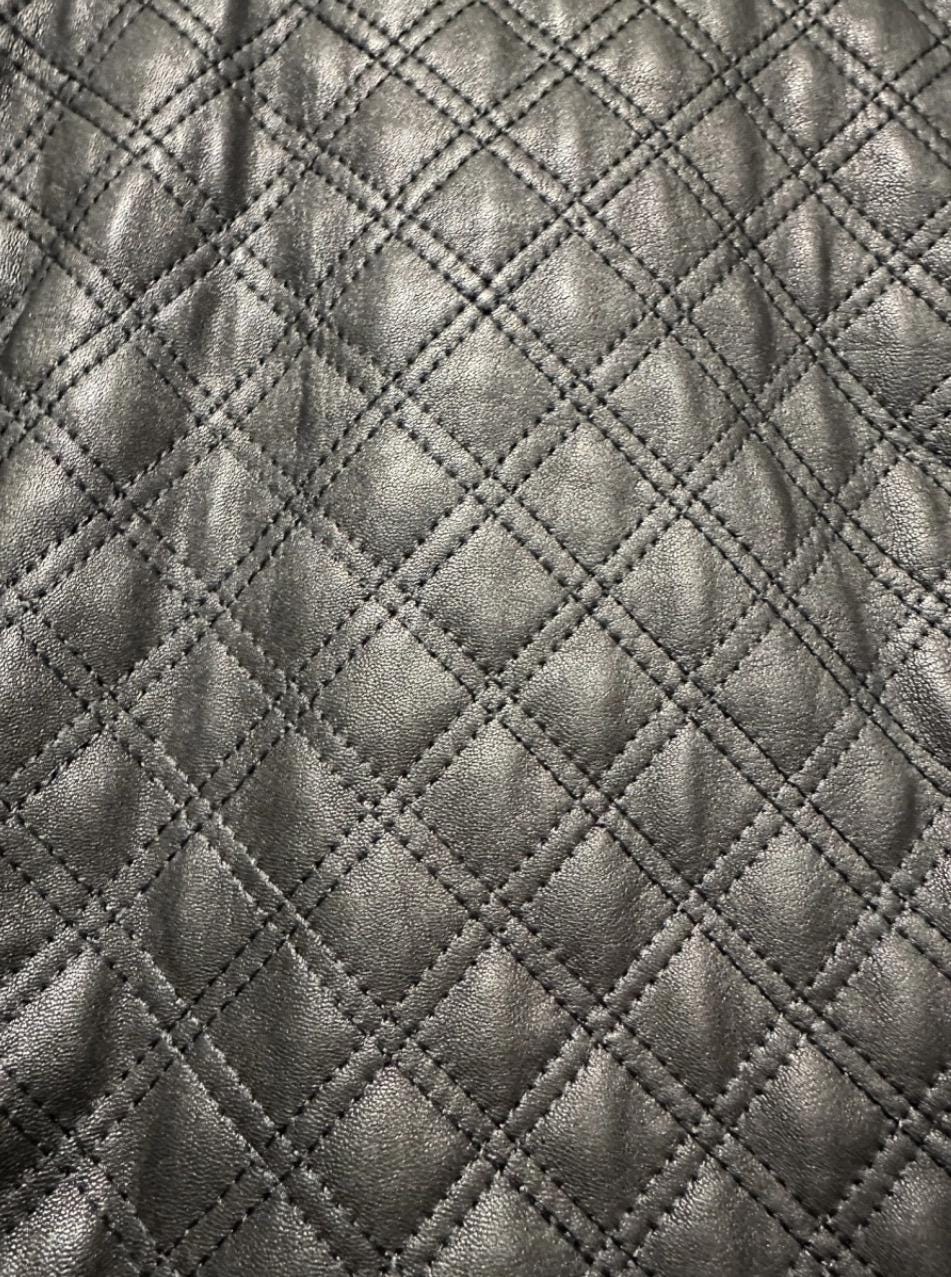Schott X Swildens Ltd edition matelasse chiodo rocker - biker lambskin leather jacket ladies sz M