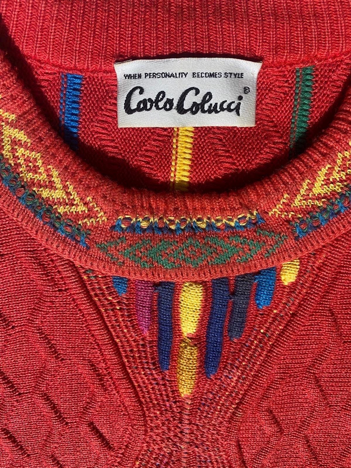 Carlo Colucci collectors Biggie style multicolor jumper size XXL -54 , Mint!