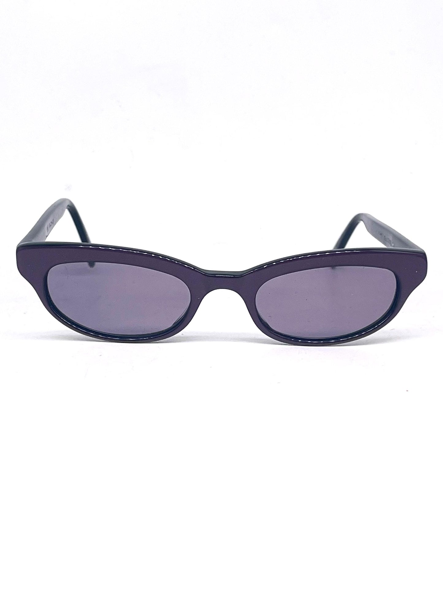 MATSUDA sleek minimalist acetate cateye sunglasses coming in blue and purple colors, NOS 90s Japan