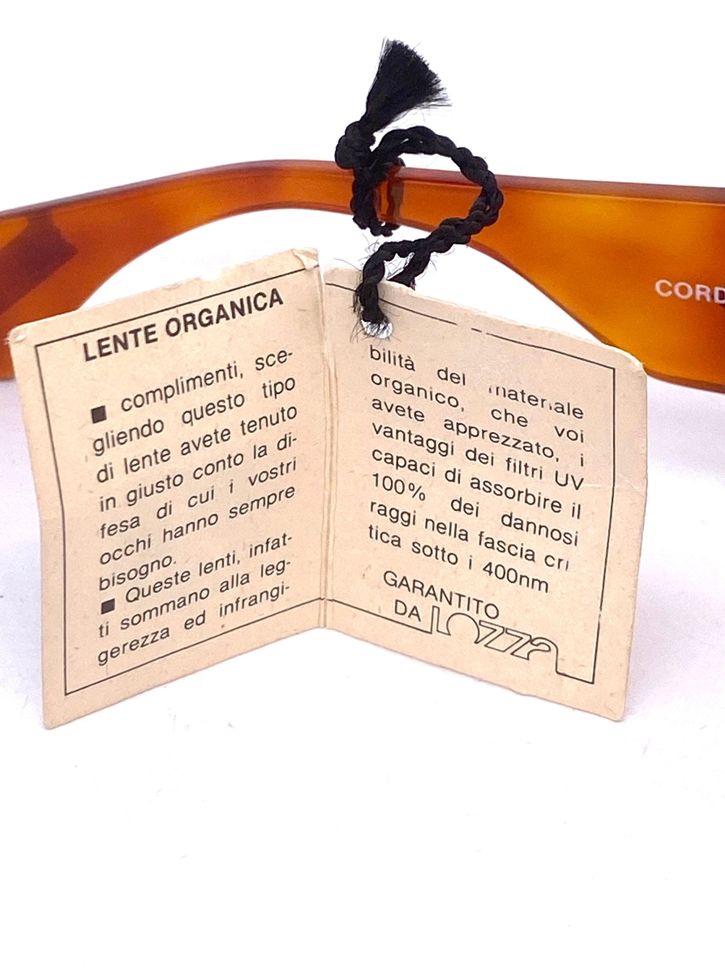 Lozza Cordoba wrap sunglasses with flat browline, in a thick Demi blonde cello, NoS 70s