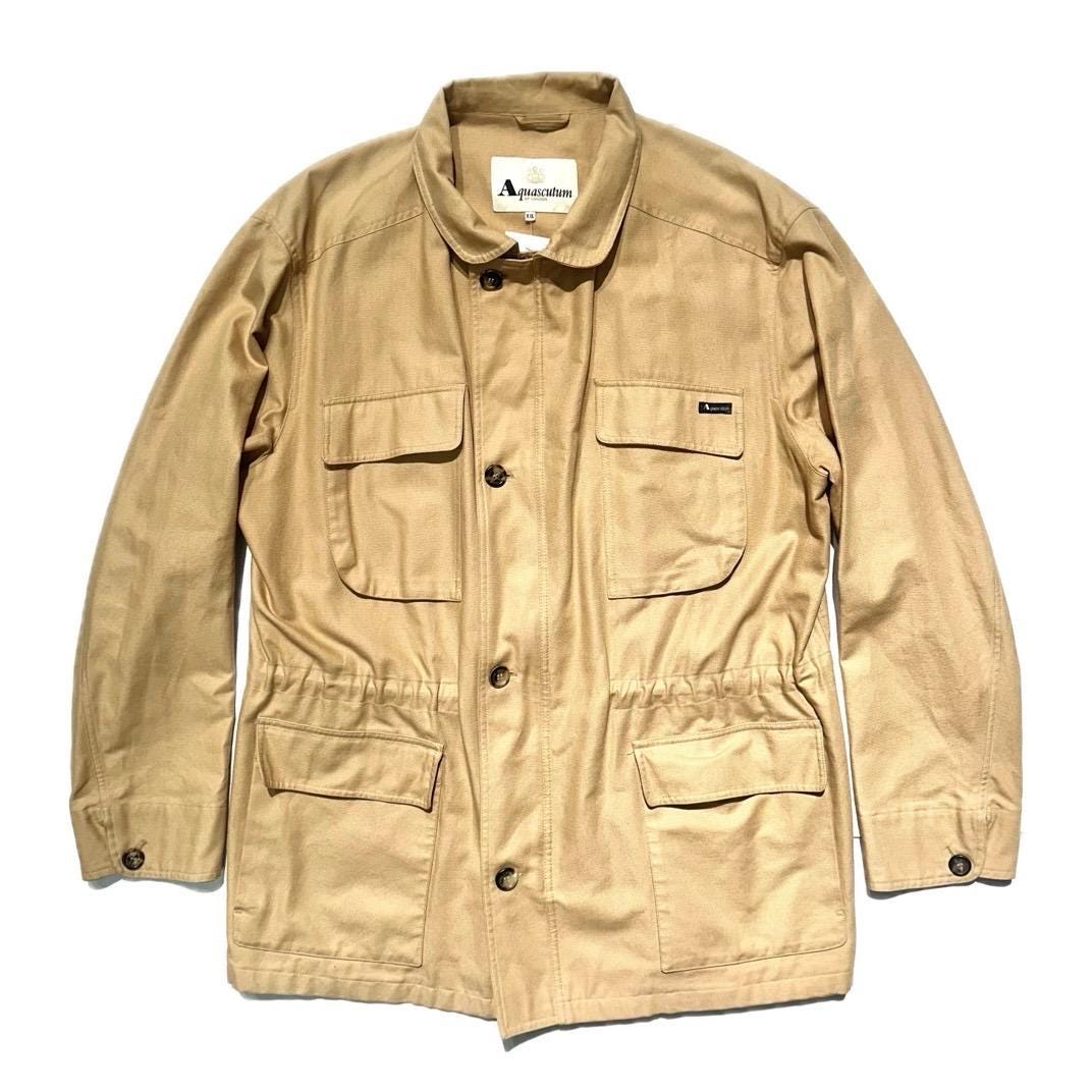 Aquascutum khaki cotton saharan field jacket new and unworn without tags size XXL