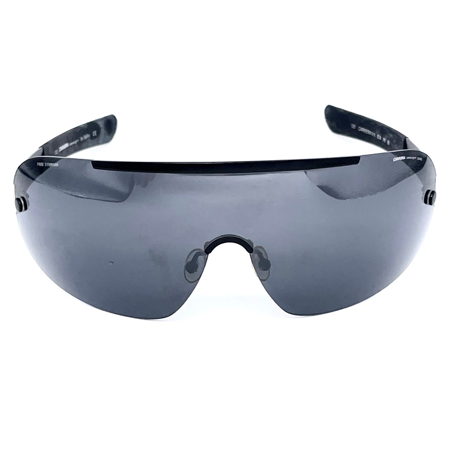 Carrera Design V8 oversized wrap-mask sunglasses made in Italy by Safilo, early y2k NoS