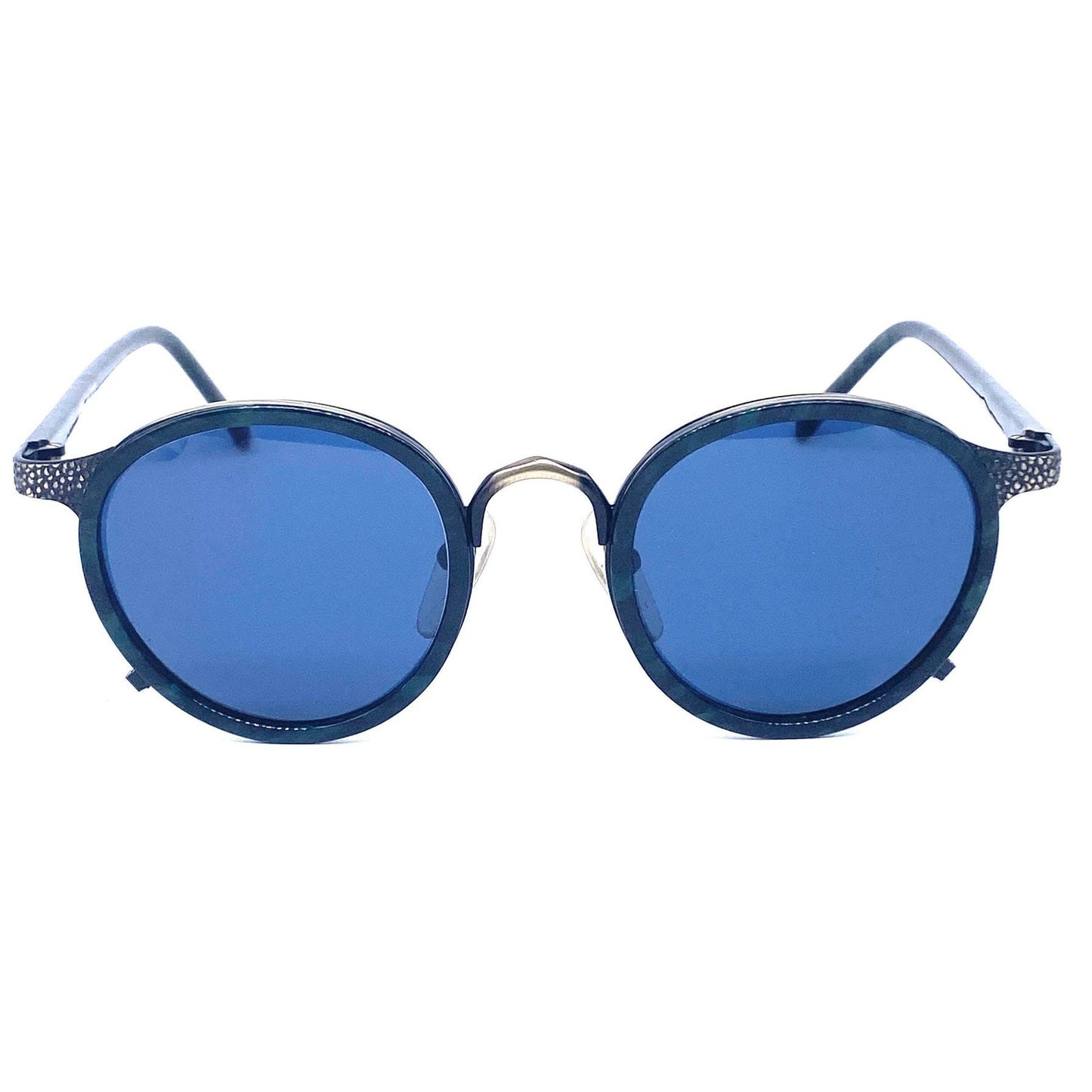 Jean Paul Gaultier 56-9273 dbl rimmed brass/green cello sunglasses, NOS 1980s Japan