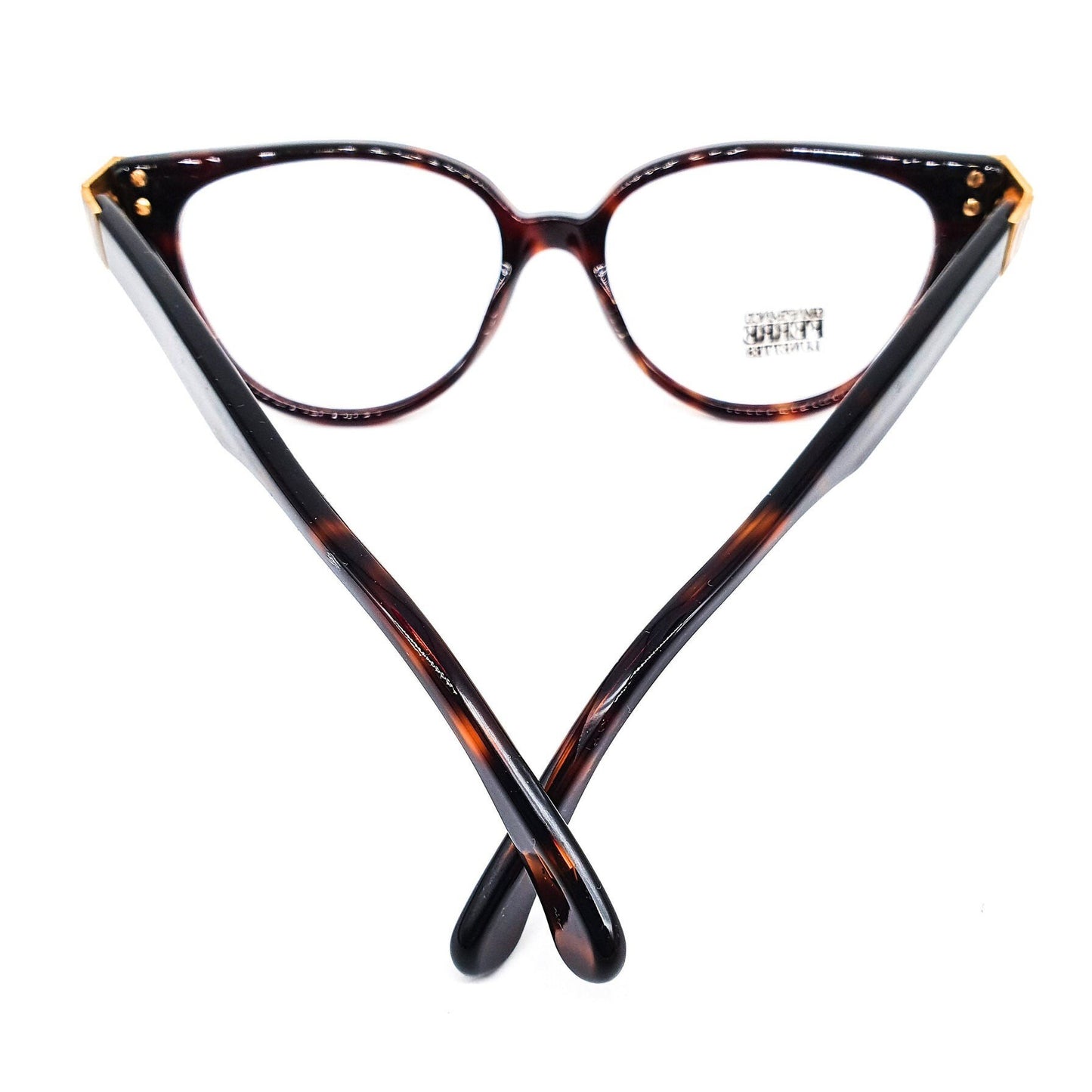 Gianfranco Ferré gff106 light or dark tortoise eyeglasses frames with golden signature hinge, 2 sizes