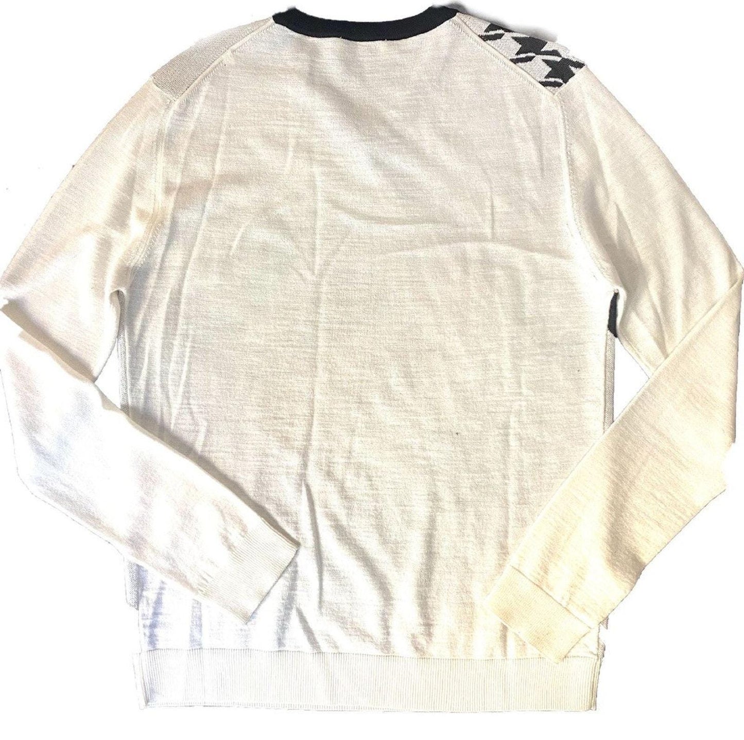 Versace Jeans black-white houndstooth light V neck pullover, mint s M