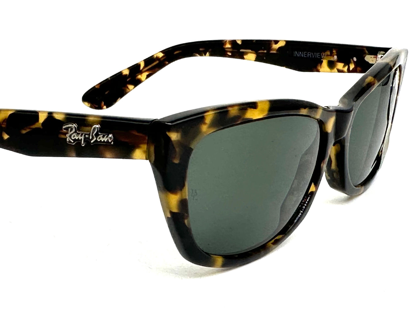 Rayban Innerview W1437 B&L Usa vintage rectangular tortoise cello sunglasses, NOS 80s