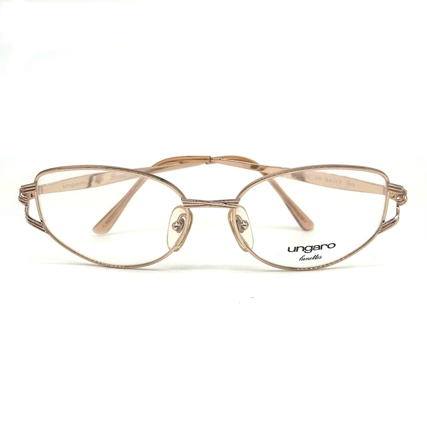 Persol by Ungaro U579 ladies golden metal frames w gorgeous cutoff details, NoS 80s Italy