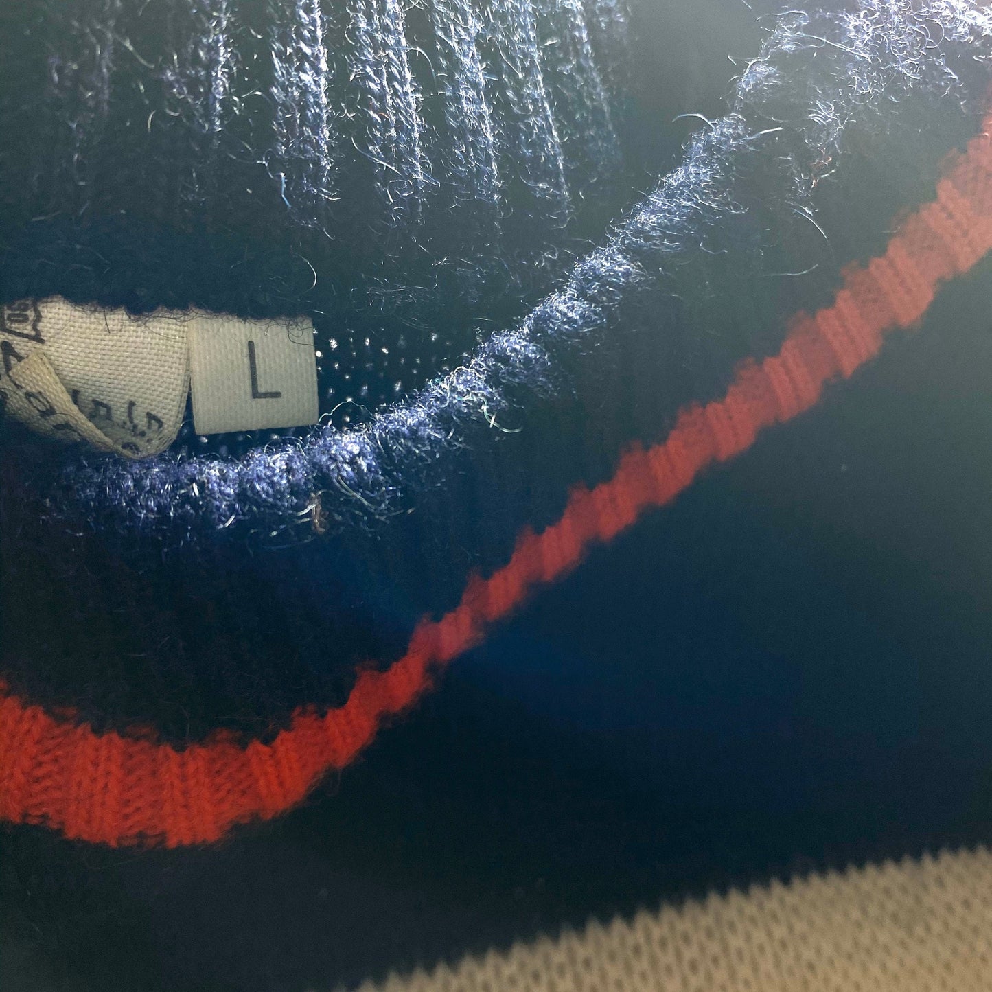 Best Company 80s preppy red/blue/white striped pure new wool sweater, great condition.