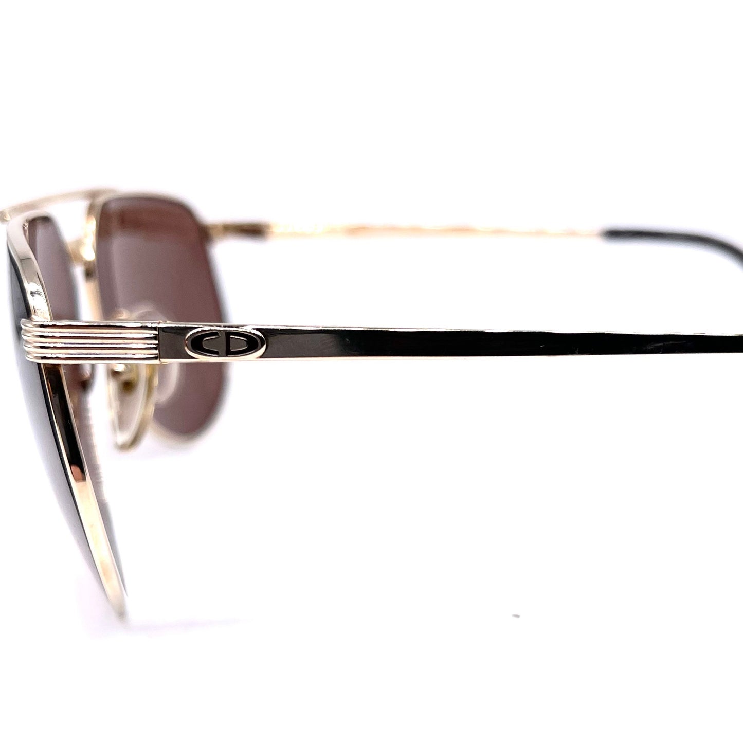 Christian Dior 2752 gold plated aviator sunglasses with rope bridge and frontline NOS 90s