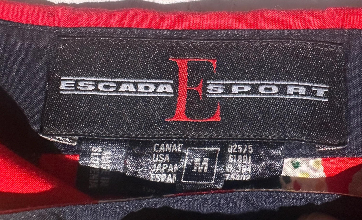 Escada Nautical knots print baroque/ striped preppy cotton shirt, 80s sz M mint!