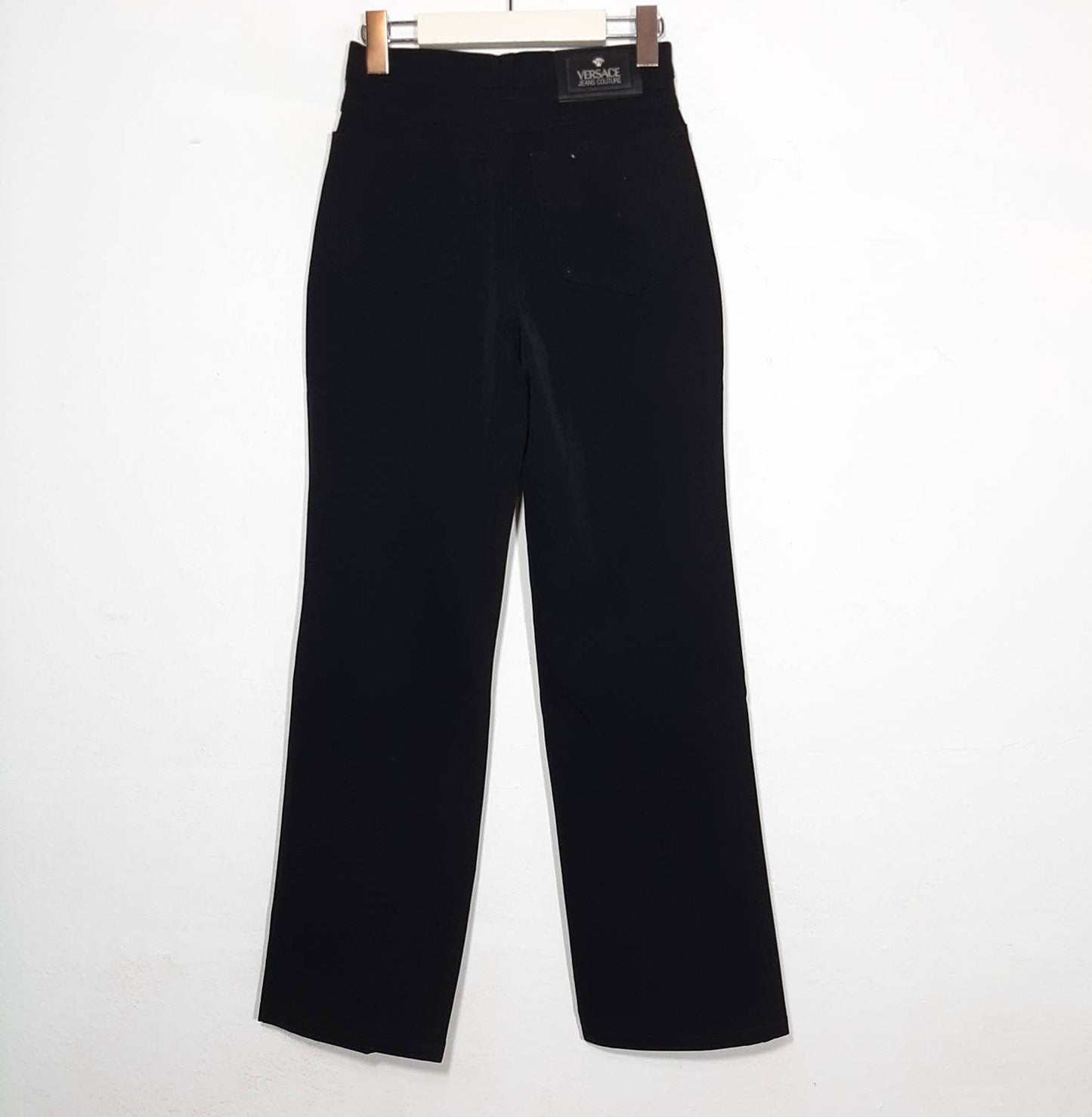 Versace pants NOS black - badge sz 26/40 90s with tags