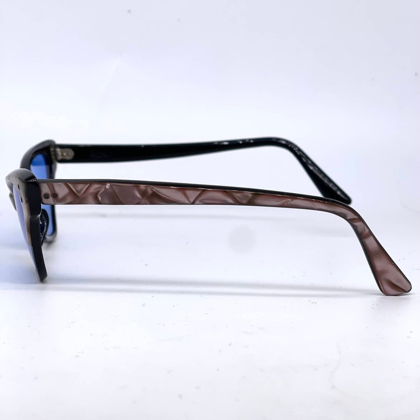 Errebi vintage glasses made in 50s oval grey acetated and blue lenses