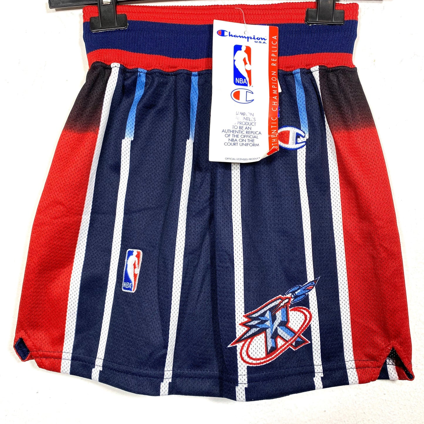 Rockets 90s Champions NBA shorts new with tags, boys size S 7/8 yrs