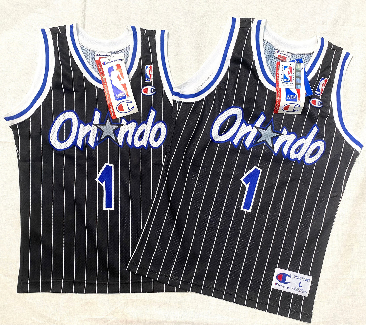 Hardaway 1 Orlando Magic Champions NBA Jersey disponibile ragazzi sz S e L