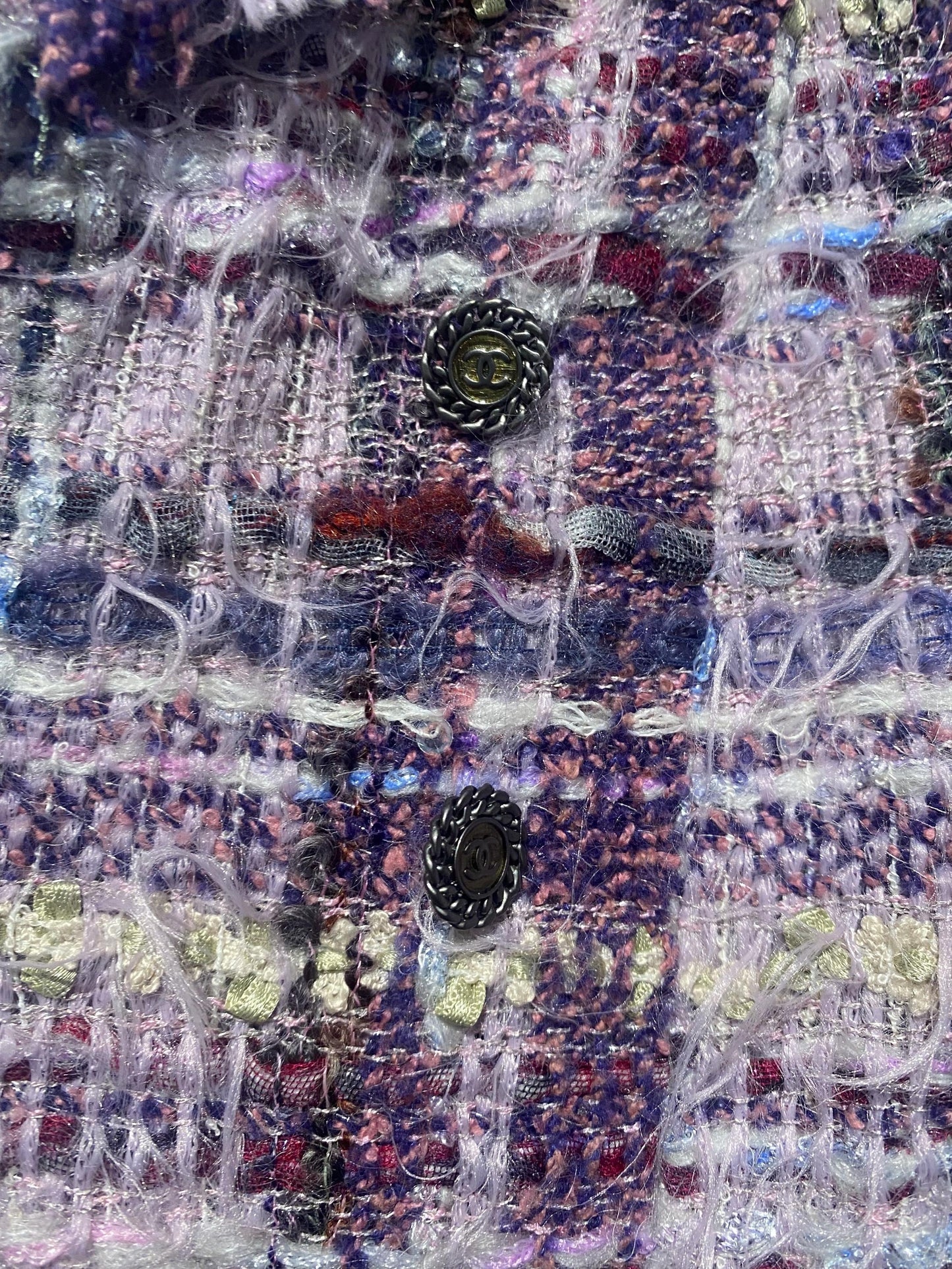 Chanel rare soft lesage purple/lavender tweed blazer jacket sz 42, as new