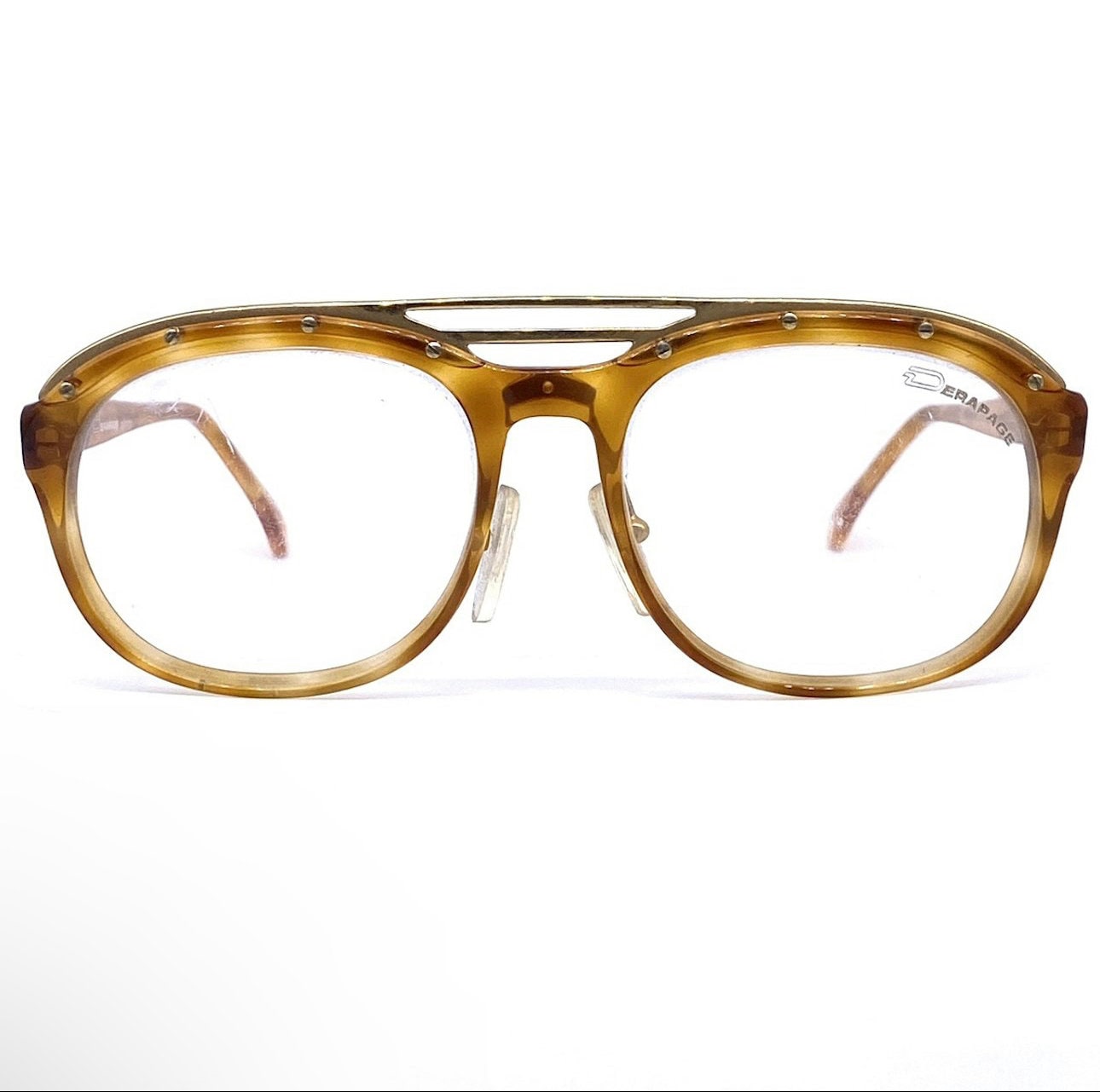 Dérapage luxury aviator glasses hand made in Italy, 2 colorways, NOS 80s