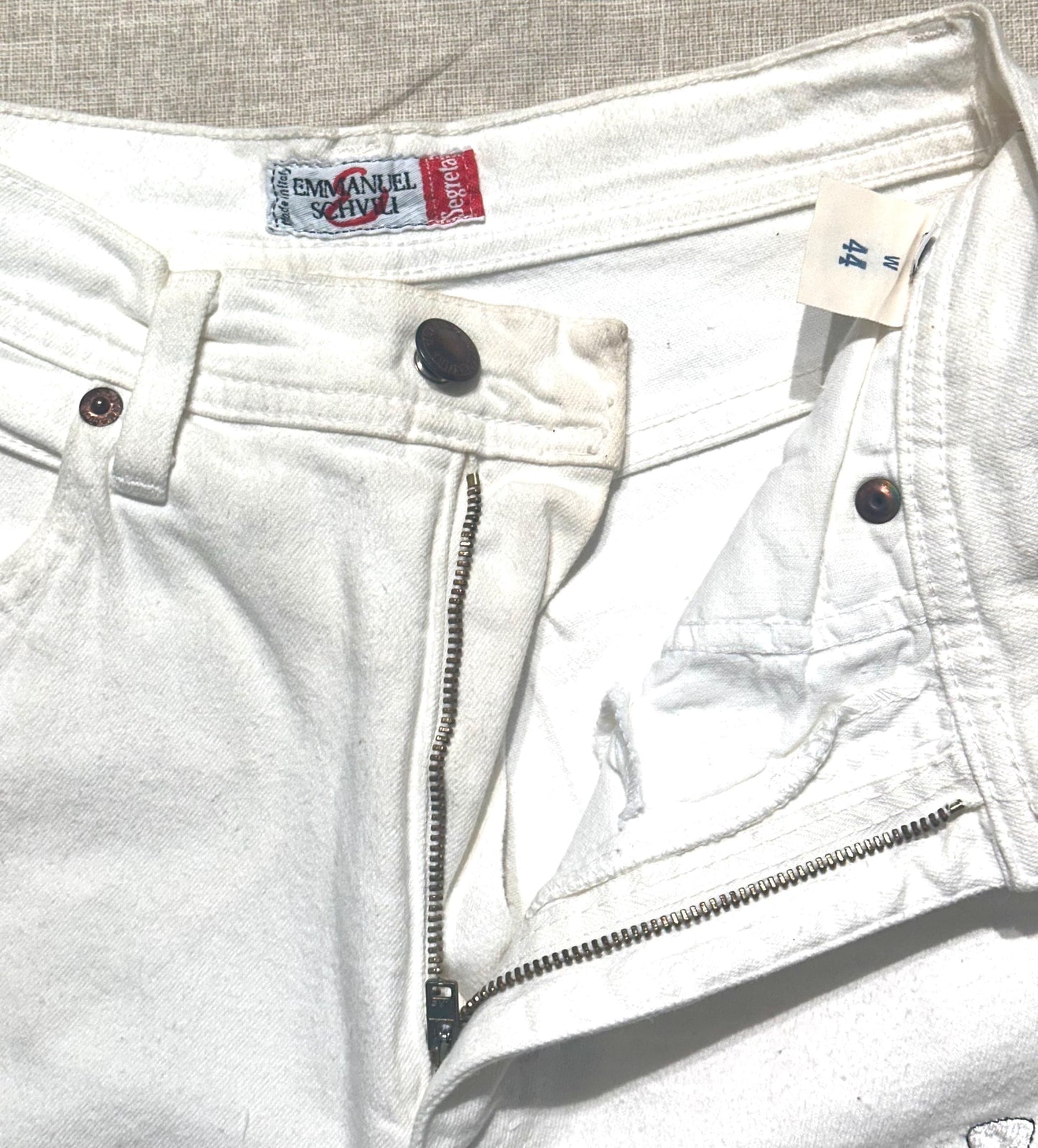 Disney Donald Duck White Denim Pant Size 44