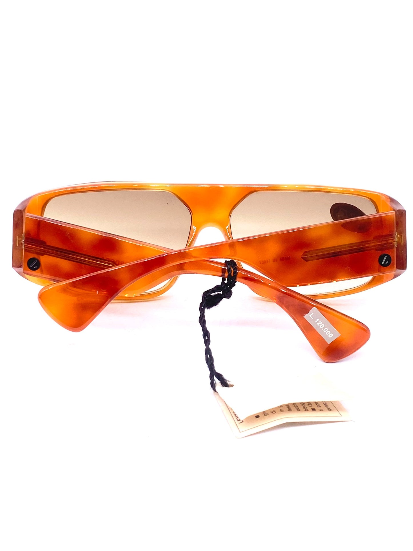 Lozza Cordoba wrap sunglasses with flat browline, in a thick Demi blonde cello, NoS 70s