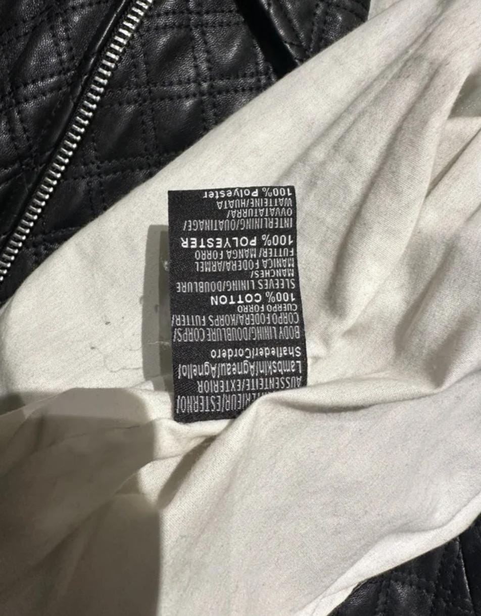 Schott X Swildens Ltd edition matelasse chiodo rocker - biker lambskin leather jacket ladies sz M