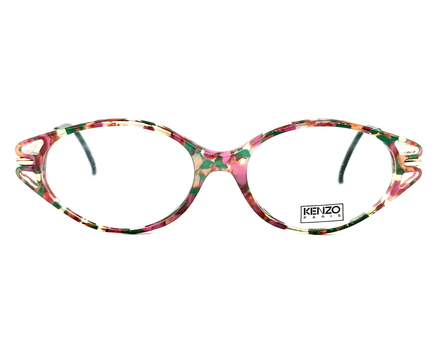 Kenzo Pompei K157 eyeglasses frames in a colorful speckled cello,80s hand made France