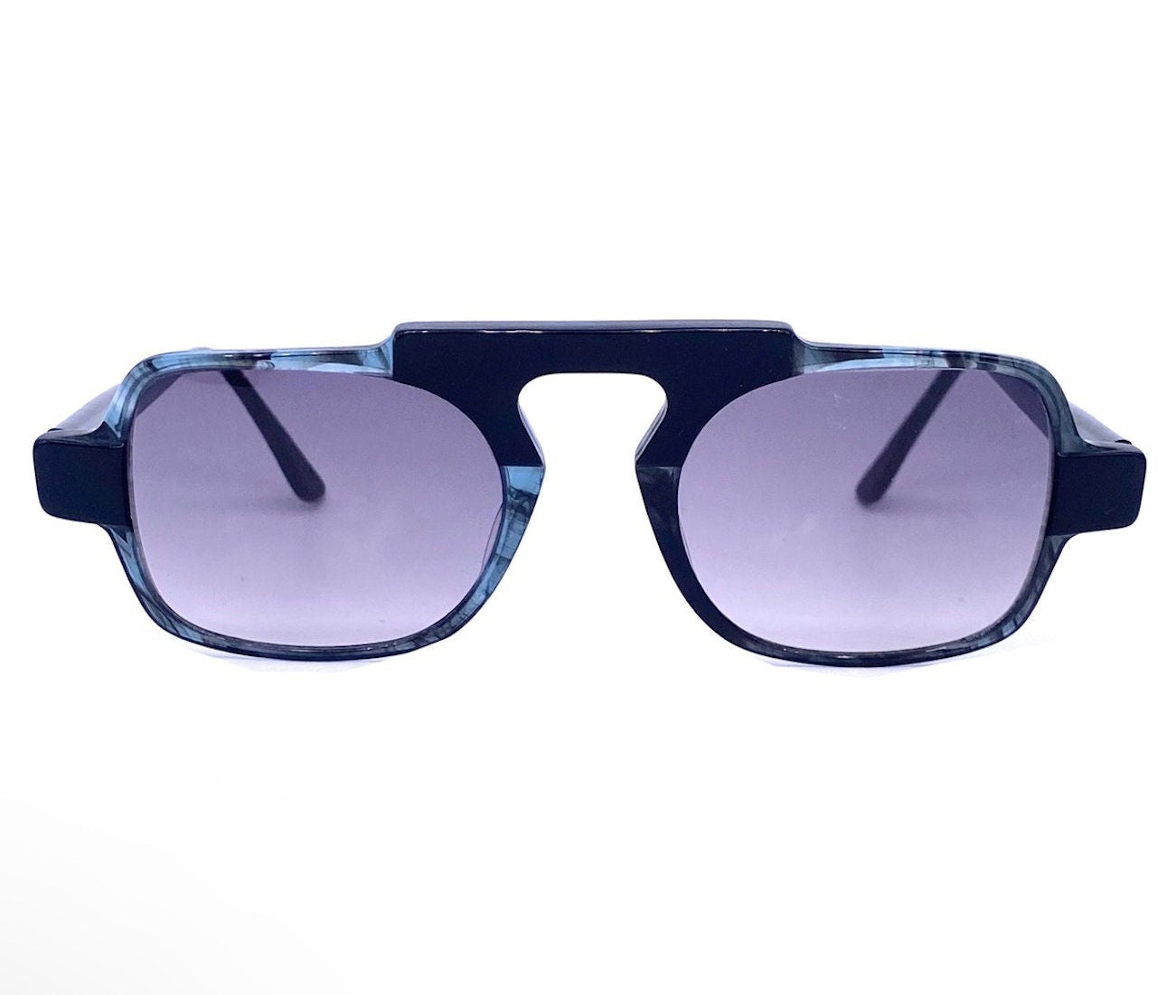 Ch. Dunhill 2527 square avant-garde sunglasses hand made in Italy 80s NOS, rare