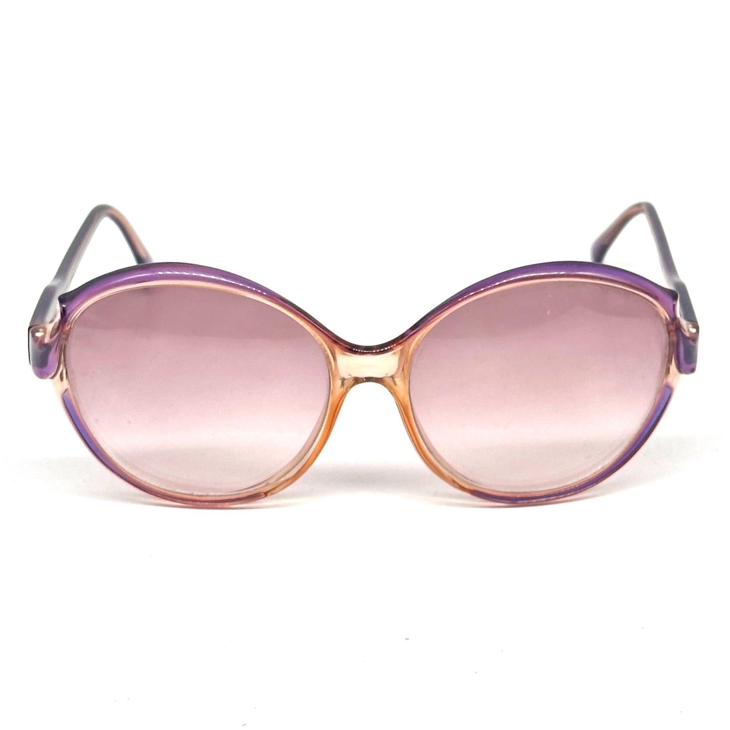 Lanvin Paris SLB 16 147 clear purple frame luxury oversize round sunglasses vintage from 70s Made in France