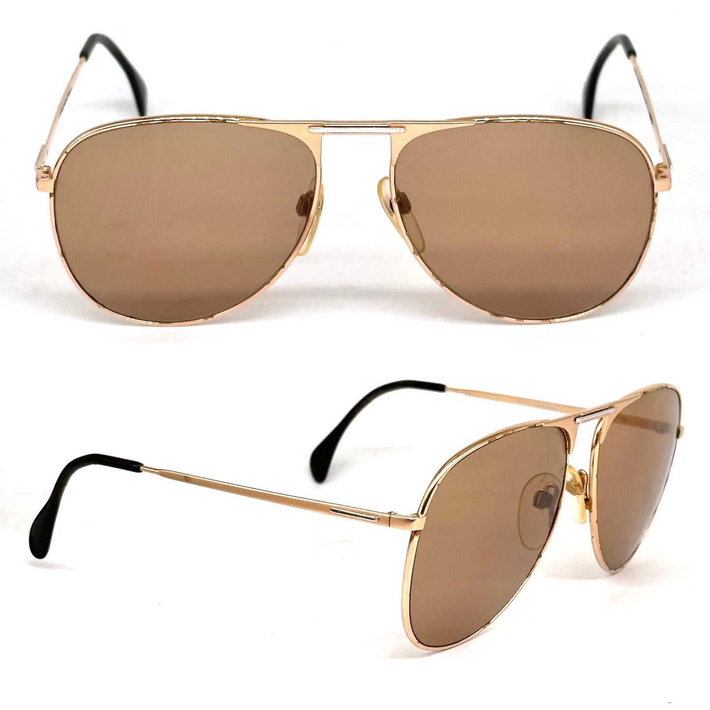 Silhouette 7021 golden aviator sunglasses, 1980s NOS Made in Austria