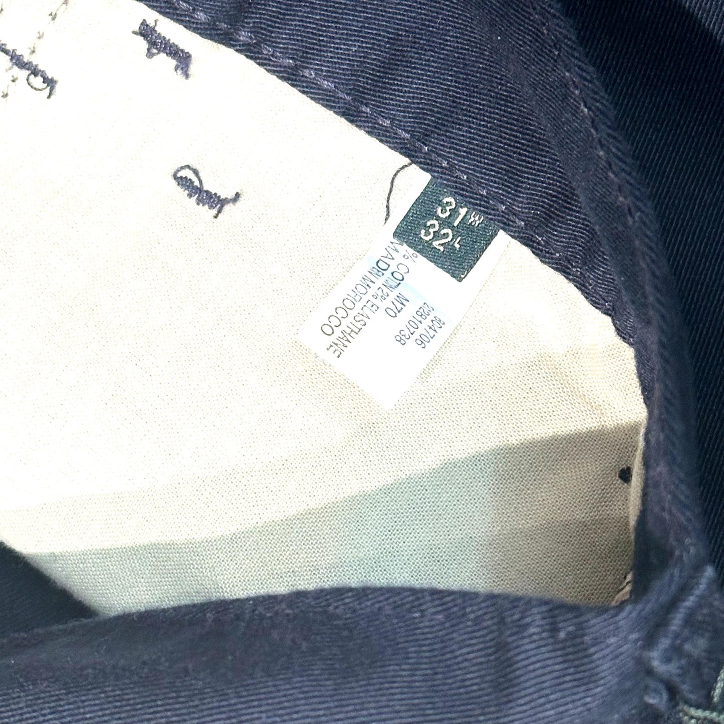 Dockers Khakis Chinos Vintage Trousers Navy/ Beige Cotton Lightweight Pants BNWT 90s