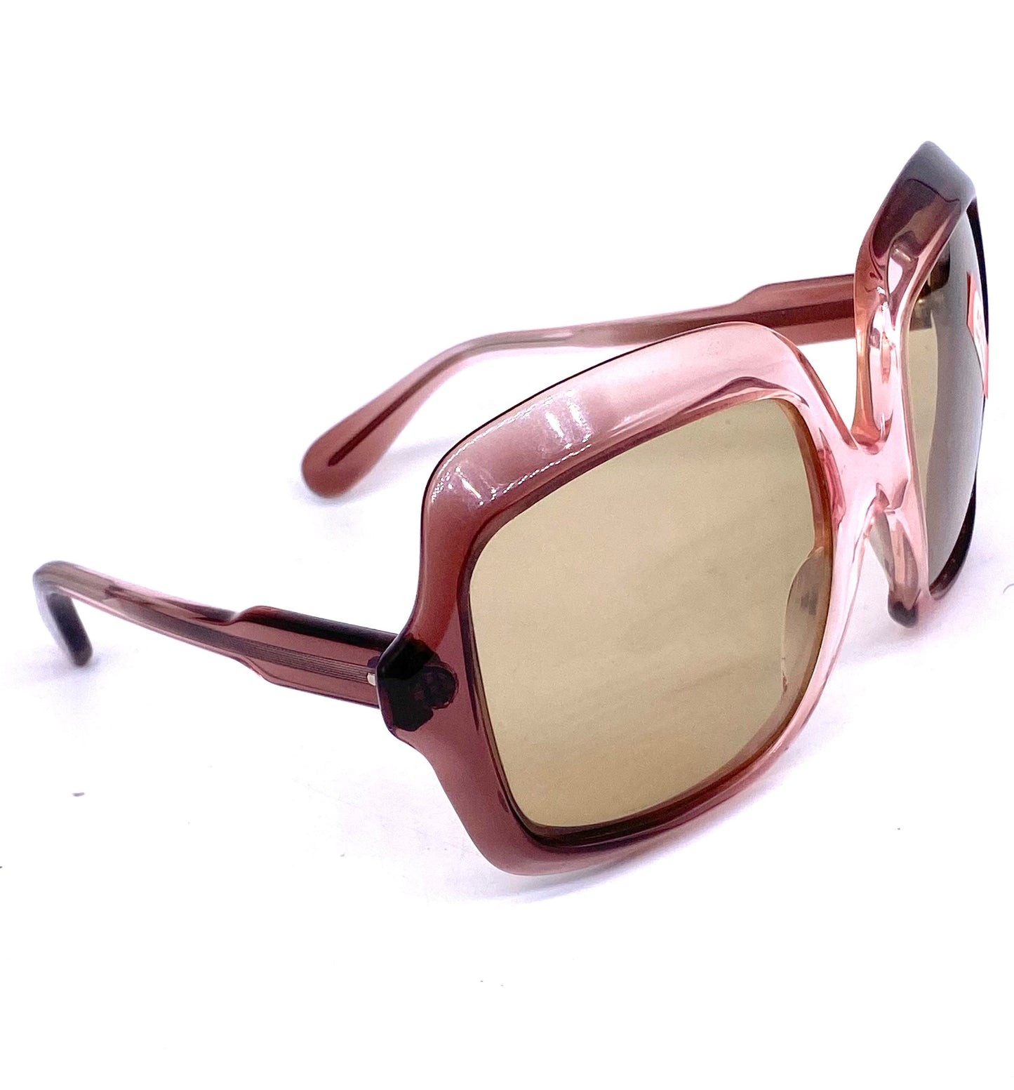 Astor square oversized sunglasses fading translucent cello 1960s NOS Italy