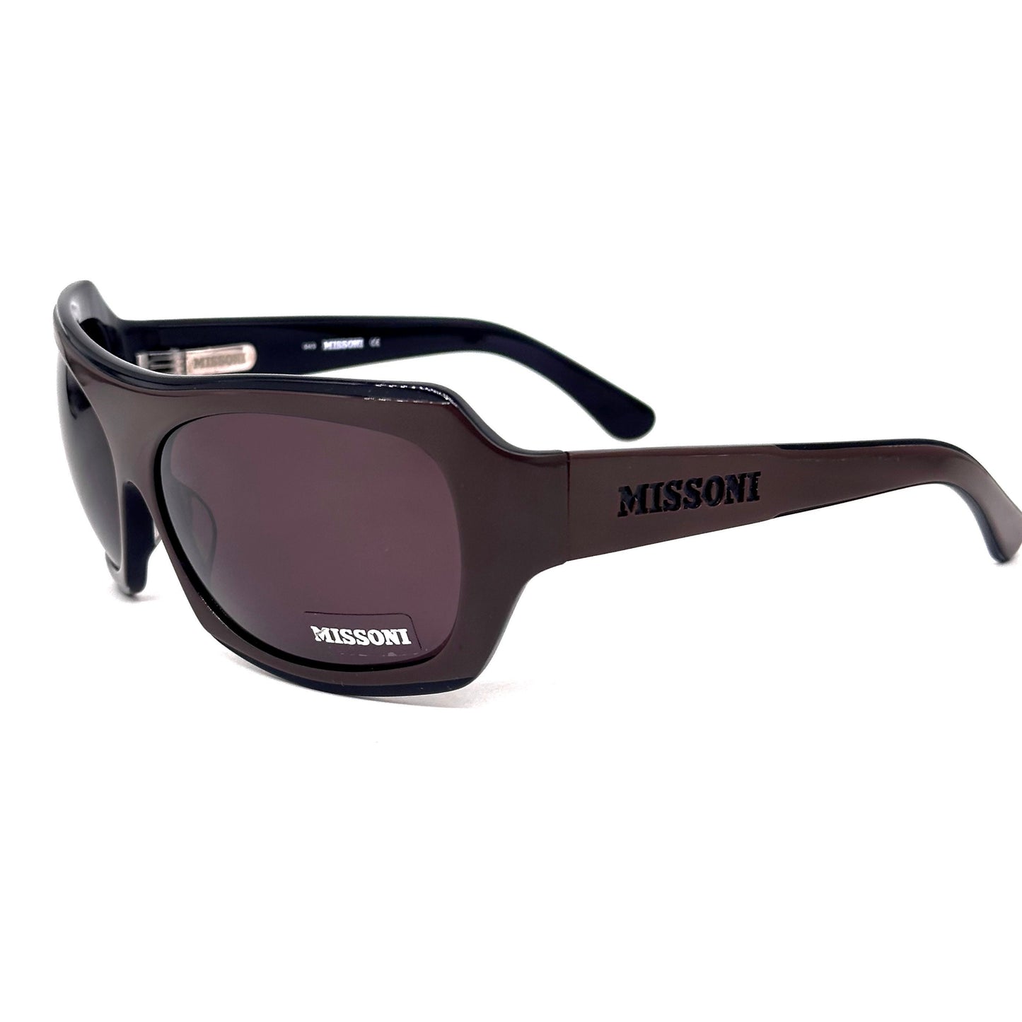 Missoni MI50304 brown and black oversized bug eye  sunglasses hand made in Italy, 90s NoS