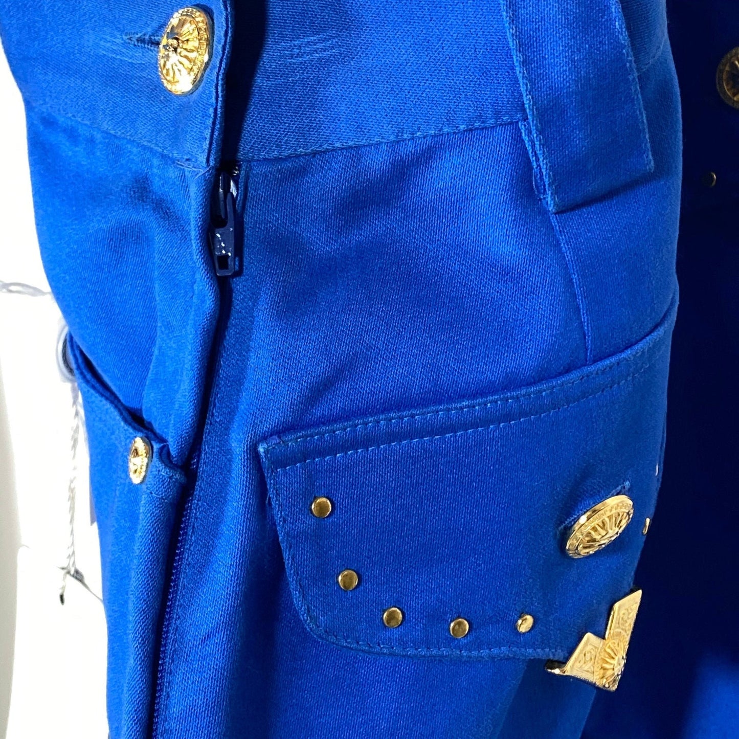 Versace Jeans Couture 90s NOS electric blue western style shorts sz 26