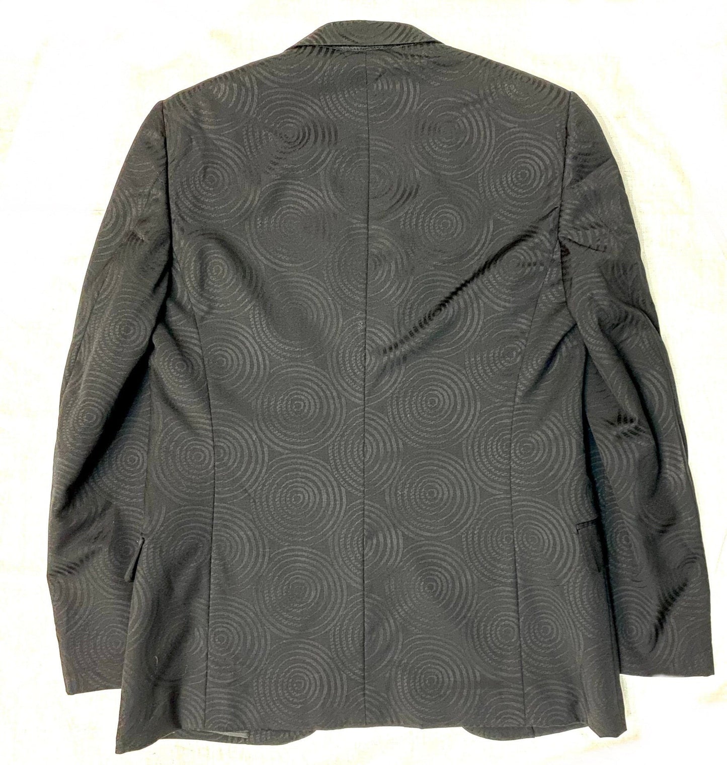 Gianni Versace Couture black wool blazer with circles allover, mint sz 46