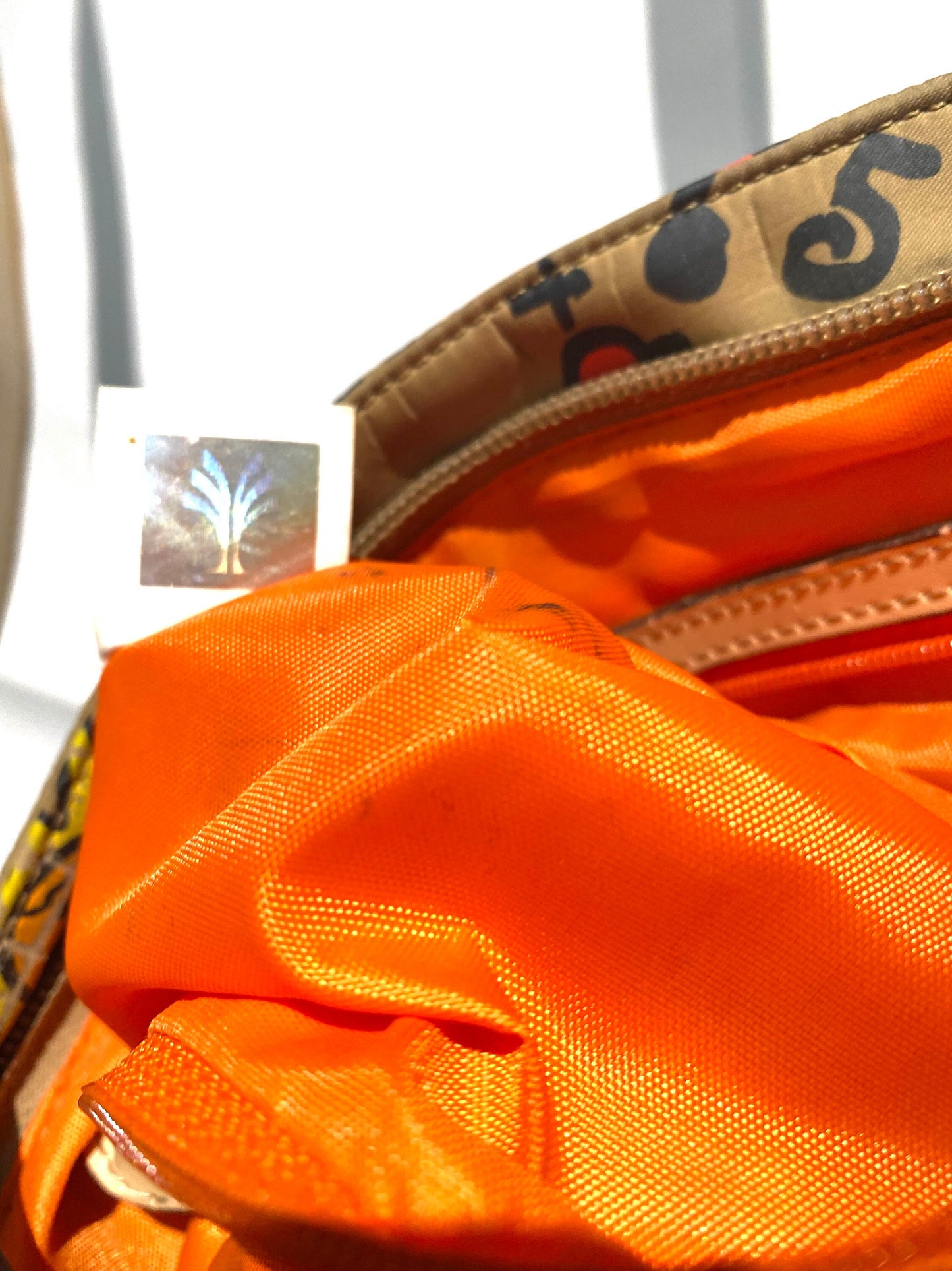 J.L.Castelbajac beige canvas-leather shoulder bag w pop-art comics print allover, great condition