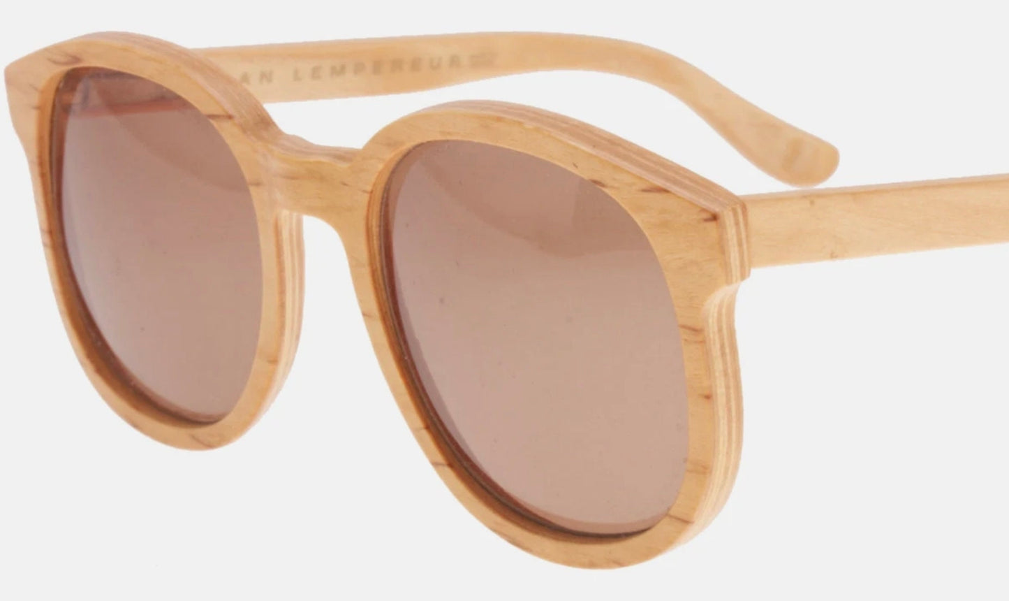 Jean Lempereur pantos real wood sunglasses, Woodline hand crafted in France NOS 80s